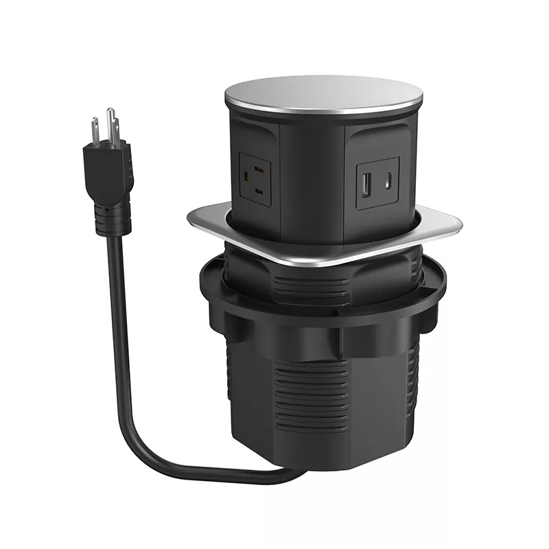 Entrada de escritorio de plástico de 3 salidas Entrada de escritorio de plástico de 3 salidas