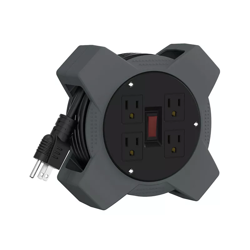 4 Outlets Plastic Cord Reel